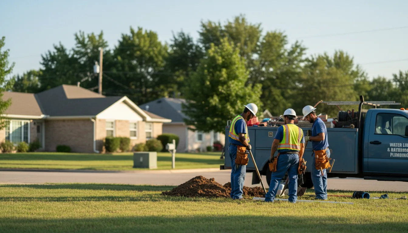 Residential water line and bathroom plumbing service in Pocahontas, TN